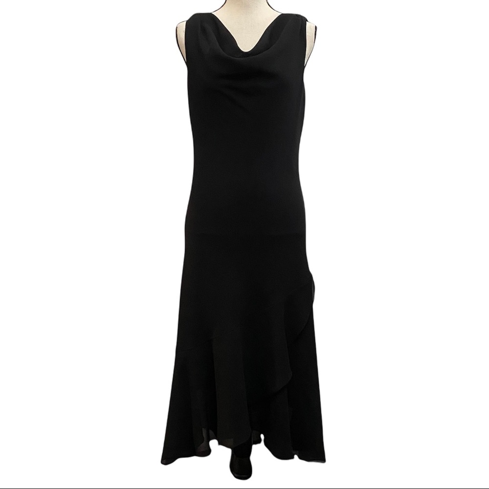 Citi Clothing Dress 12 Evening Chiffon Black Flowing